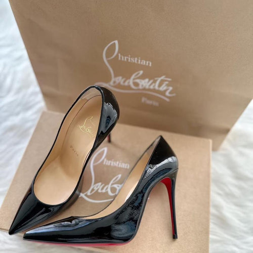 Christian Louboutin So Kate 120 patent pumps.