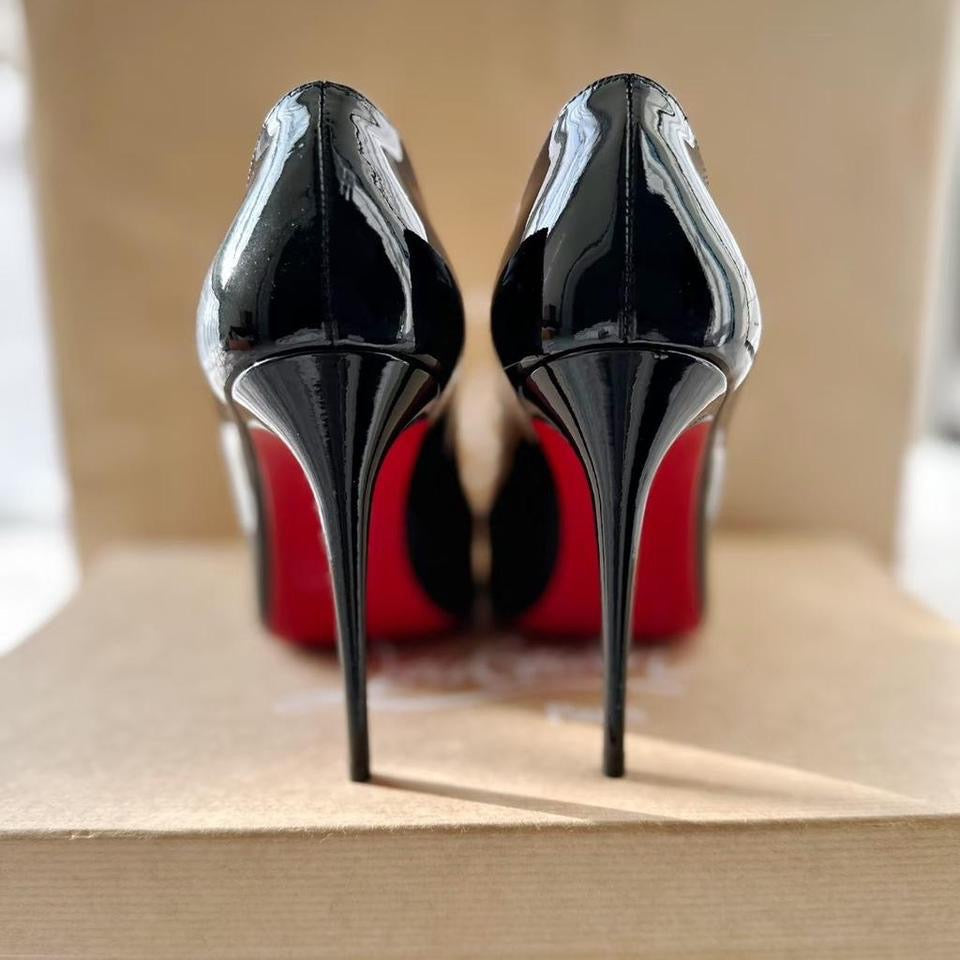 Christian Louboutin So Kate 120 patent pumps.