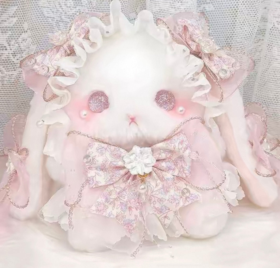 Imported Kawaii Lolita Plush Bunny Bag 🎀 Soft Girl Cute Doll Purse