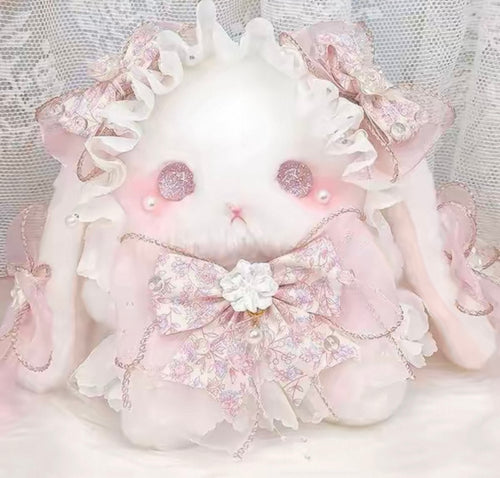 Imported Kawaii Lolita Plush Bunny Bag 🎀 Soft Girl Cute Doll Purse
