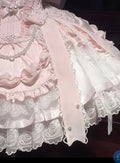 Luxury Pink Lolita Dress 🎀 Lace Bow Princess Cosplay Outfit – Kawaii Corset Style