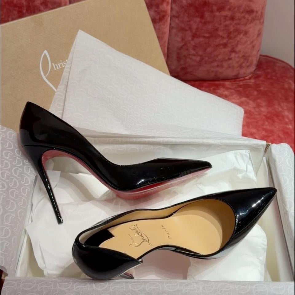 Christian Louboutin So Kate 120 patent pumps.