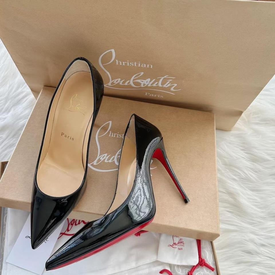 Christian Louboutin So Kate 120 patent pumps.