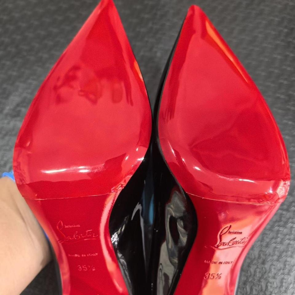 Christian Louboutin So Kate 120 patent pumps.