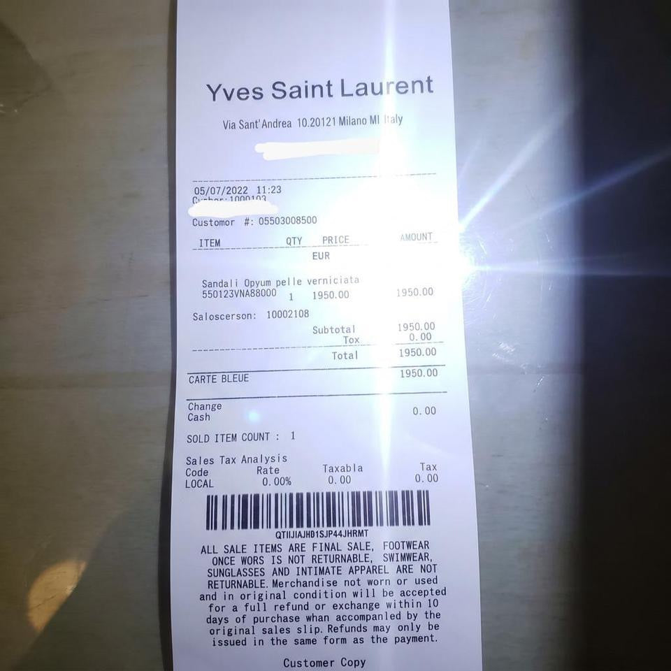 Saint Laurent YSL Opyum Heels Black Patent w/ Gold Logo